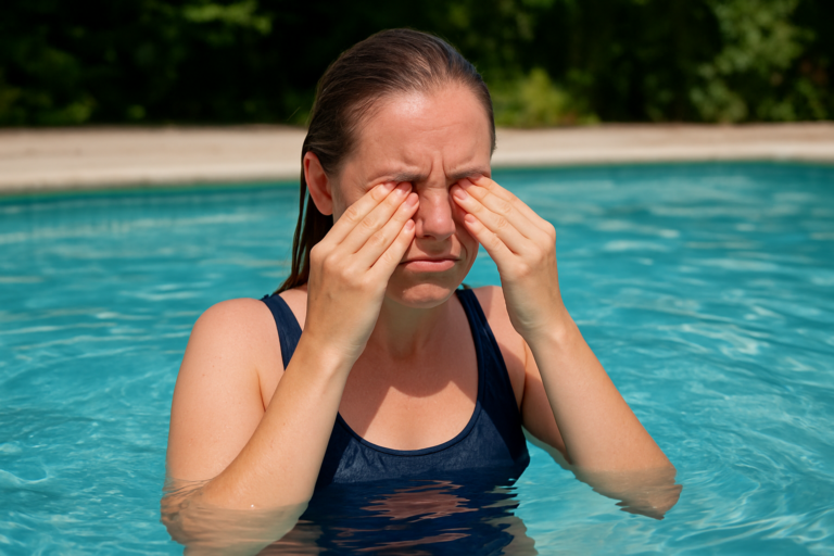Yeux qui piquent dans la piscine : pH ou chlore ? Comment régler